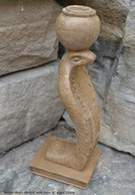 Load image into Gallery viewer, History Egyptian Netjer-Ankh w/ bowl Cobra Artifact Sculpture Statue 8" www.Neo-Mfg.com Museum Replica