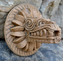 Load image into Gallery viewer, History Feathered Serpent Head of Quetzalcoaltl Aztec Maya Artifact Carved Sculpture Statue 5" www.Neo-Mfg.com