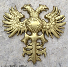 Load image into Gallery viewer, Phoenix double headed Eagle Coat of Arms sculpture wall frieze 12" www.Neo-Mfg.com