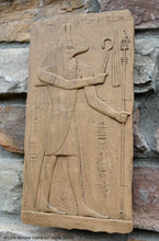 Load image into Gallery viewer, History Egyptian Anubis Temple Osiris Sculptural wall relief www.Neo-Mfg.com 11" e4