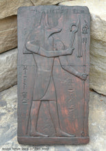 Load image into Gallery viewer, History Egyptian Anubis Temple Osiris Sculptural wall relief www.Neo-Mfg.com 11" e4