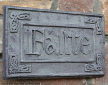 Load image into Gallery viewer, FAILTE Irish WELCOME Ireland Gaelic Celtic Stone Sign Plaque www.Neo-M.com 10" d2