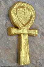 Load image into Gallery viewer, History Egyptian Ankh King Tut tomb Artifact Sculpture Statue 7" Tall www.Neo-Mfg.com wall plaque museum replica