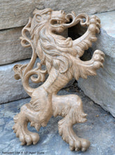 Load image into Gallery viewer, Animal LION Rampant Lowenbrau sculpture wall art frieze www.Neo-Mfg.com 12" medieval a9