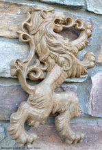 Load image into Gallery viewer, Animal LION Rampant Lowenbrau sculpture wall art frieze www.Neo-Mfg.com 12" medieval a9