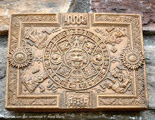 Load image into Gallery viewer, Aztec Mayan Tonatiuh sun god ceremonial relief sculpture wall plaque www.Neo-Mfg.com 5"