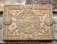 Load image into Gallery viewer, Aztec Mayan Tonatiuh sun god ceremonial relief sculpture wall plaque www.Neo-Mfg.com 5"