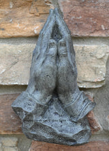 Load image into Gallery viewer, Religious Praying Hands Father Sculpture Statue Pray Neo-Mfg Life Size White 9" home decor wall plaque