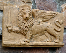 Load image into Gallery viewer, St Mark Lion Venice sculpture Wall plaque relief art www.Neo-Mfg.com home decor 9.5" d18