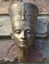 Load image into Gallery viewer, History Egyptian Nefertiti bust Fragment Sculptural wall relief plaque www.Neo-Mfg.com 7.5"