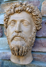 Load image into Gallery viewer, Marcus Aurelius Antoninus Augustus Bust Wall plaque relief Sculpture 16" Museum Quality www.Neo-Mfg.com