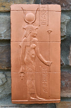 Load image into Gallery viewer, History Egyptian Goddess Hathor Dendera Sculptural wall relief www.Neo-Mfg.com 11" Cow home decor art e9
