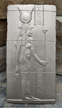 Load image into Gallery viewer, History Egyptian Goddess Hathor Dendera Sculptural wall relief www.Neo-Mfg.com 11" Cow home decor art e9