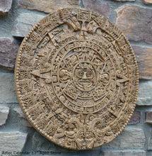 Load image into Gallery viewer, History MAYAN AZTEC CALENDAR Sculptural wall relief plaque 17" www.Neo-Mfg.com