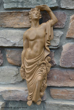 Load image into Gallery viewer, Roman Greek Wine Bearer Figure Sculptural Wall relief www.Neo-Mfg.com 18" tall
