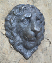 Load image into Gallery viewer, Animal LION Bust sculpture wall Plaque www.Neo-Mfg.com 5 5/8" Cast Iron Metal head