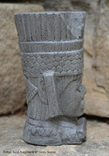 Load image into Gallery viewer, History Toltec warrior Bust Mesoamerican MAYAN AZTEC Sculptural wall relief plaque 4" www.Neo-Mfg.com