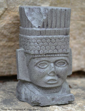 Load image into Gallery viewer, History Toltec warrior Bust Mesoamerican MAYAN AZTEC Sculptural wall relief plaque 4" www.Neo-Mfg.com