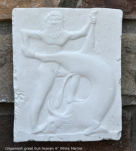 Load image into Gallery viewer, History Assyrian Gilgamesh great bull heaven Sumerian Sculptural wall relief www.Neo-Mfg.com 6" Lahmu k11