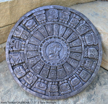 Load image into Gallery viewer, History MAYAN AZTEC Haab Tzolkin CALENDAR Sculptural wall relief plaque 17.5" Museum Quality Neo-Mfg