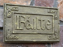 Load image into Gallery viewer, FAILTE Irish WELCOME Ireland Gaelic Celtic Stone Sign Plaque www.Neo-M.com 10" d2