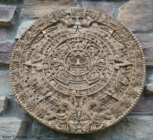 Load image into Gallery viewer, History MAYAN AZTEC CALENDAR Sculptural wall relief plaque 17" www.Neo-Mfg.com