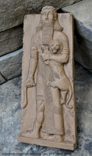 Load image into Gallery viewer, Assyrian Gilgamesh Hero Overpowering a Lion Artifact Carved Sculpture Statue Sculpture Statue 14.5" www.Neo-Mfg.com Museum Replica L19