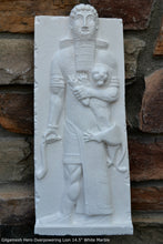 Load image into Gallery viewer, Assyrian Gilgamesh Hero Overpowering a Lion Artifact Carved Sculpture Statue Sculpture Statue 14.5" www.Neo-Mfg.com Museum Replica L19