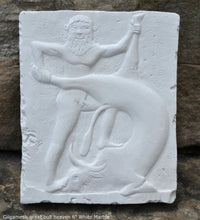 Load image into Gallery viewer, History Assyrian Gilgamesh great bull heaven Sumerian Sculptural wall relief www.Neo-Mfg.com 6" Lahmu k11