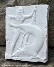 Load image into Gallery viewer, History Assyrian Gilgamesh great bull heaven Sumerian Sculptural wall relief www.Neo-Mfg.com 6" Lahmu k11