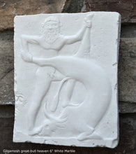Load image into Gallery viewer, History Assyrian Gilgamesh great bull heaven Sumerian Sculptural wall relief www.Neo-Mfg.com 6" Lahmu k11