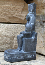 Load image into Gallery viewer, History Egyptian Goddess Isis Hathor nursing Child Sculpture Statue 7.5" www.Neo-Mfg.com Museum Replica