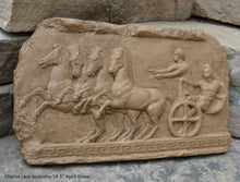 Load image into Gallery viewer, Roman Greek Chariot race apobates Artifact Carved Sculpture Statue www.Neo-Mfg.com 18.5"