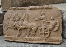 Load image into Gallery viewer, Roman Greek Chariot race apobates Artifact Carved Sculpture Statue www.Neo-Mfg.com 18.5"