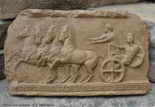 Load image into Gallery viewer, Roman Greek Chariot race apobates Artifact Carved Sculpture Statue www.Neo-Mfg.com 18.5"