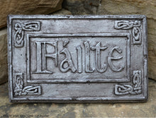 Load image into Gallery viewer, FAILTE Irish WELCOME Ireland Gaelic Celtic Stone Sign Plaque www.Neo-M.com 10" d2