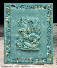 Load image into Gallery viewer, History Aztec Maya Kukulkan framed stone Sculpture Statue 12" Tall www.Neo-Mfg.com