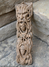 Load image into Gallery viewer, Gargoyle Satyr greenman wall sculpture plaque www.NEO-MFG.com 13.75&quot; bacchus style
