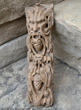 Load image into Gallery viewer, Gargoyle Satyr greenman wall sculpture plaque www.NEO-MFG.com 13.75" bacchus style