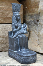 Load image into Gallery viewer, History Egyptian Goddess Isis Hathor nursing Child Sculpture Statue 7.5" www.Neo-Mfg.com Museum Replica