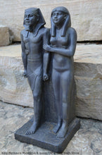 Load image into Gallery viewer, History Egyptian King Menkaura Mycerinus & queen Statue Sculpture 16" www.Neo-Mfg.com home decor Museum reproduction