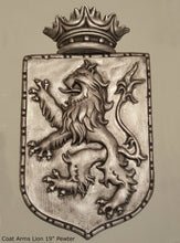 Load image into Gallery viewer, Decor Coat of Arms Rampant Lion Crown wall plaque sign 19" Grand www.Neo-Mfg.com home garden decor art medieval