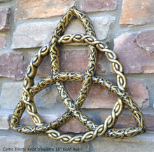 Load image into Gallery viewer, Celtic decor Trinity Knot triquetra Wall Plaque sculpture Irish www.Neo-Mfg.com 16"