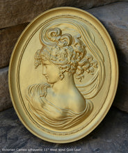 Load image into Gallery viewer, Victorian Cameo silhouette West wind Sculpture wall Plaque Bas relief 11" www.Neo-Mfg.com left face Bottee 1889 world fair m20a