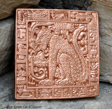 Load image into Gallery viewer, Aztec Mayan Jaguar Balam Cat sculpture Wall plaque carving 6" www.Neo-Mfg.com