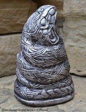 Load image into Gallery viewer, Aztec Mayan Quetzalcoatl winged serpent statue sculpture Artifact Carved Sculpture Statue 8" www.Neo-Mfg.com Museum reproduction