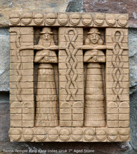 Load image into Gallery viewer, Assyrian Persian facade Ianna Temple King Kara-indas Uruk Persepolis relief sculpture ancient replica Sculpture www.Neo-Mfg.com 7" b3