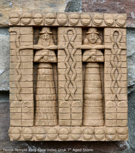 Load image into Gallery viewer, Assyrian Persian facade Ianna Temple King Kara-indas Uruk Persepolis relief sculpture ancient replica Sculpture www.Neo-Mfg.com 7" b3