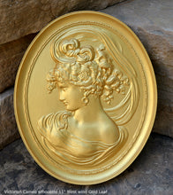 Load image into Gallery viewer, Victorian Cameo silhouette West wind Sculpture wall Plaque Bas relief 11" www.Neo-Mfg.com left face Bottee 1889 world fair m20a