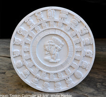 Load image into Gallery viewer, History MAYAN AZTEC Haab Tzolkin CALENDAR Sculptural wall relief plaque 10 3/8" Museum Quality Neo-Mfg n6